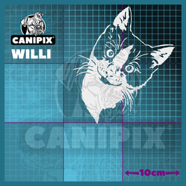 Aufkleber Kater Willi