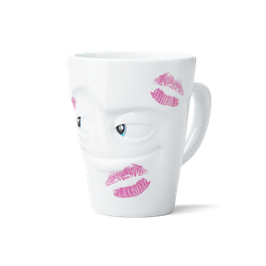* NIEUW* BEKER MET HANDVAT 'KISSING' MET OOGJES (MOVIE EDITION) - TASSEN