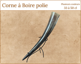 Corne à Boire Polie - 33 à 50 cl