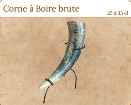Corne à Boire brute - jusqu'à 33cl