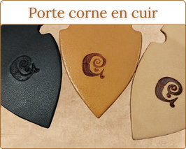 Porte corne en cuir