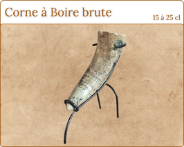 Corne à Boire brute - jusqu'à 25cl