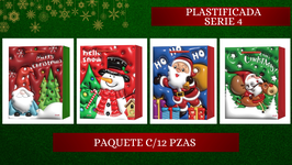 BOLSA NAVIDEÑA PLASTIFICADA SERIE 4 JUMBO
