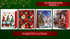 BOLSA NAVIDEÑA PLASTIFICADA SERIE 3 JUMBO