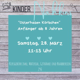Nähkurs "Osterhasen Körbchen" für Anfänger