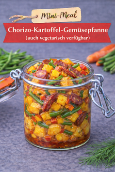 Chorizo-Kartoffel-Gemüsepfanne (auch vegetarisch verfügbar)