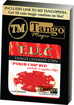 TUC Poker Chip plus 3 regular chips / タンゴ製 アルティメット・ポーカーチップ（赤色）