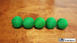 Color Knit Ball / カラー ニットボール（5個セット）【緑】