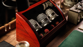 Artisan Engraved Cups and Balls in Display Box / 彫刻 カップ＆ボール（ディスプレイケース付）by TCC