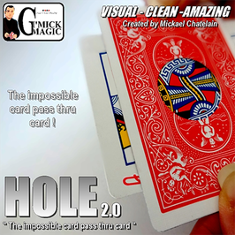 HOLE 2.0 / ホール 2.0（窓穴 貫通カード）【赤裏】