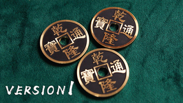 N2G製 CSTC / 精巧 ３スプリット チャイニーズコイン【黒/黒】（ハーフダラーサイズ）