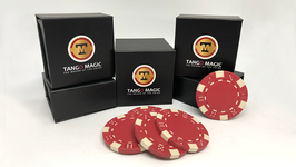 Expanded Shell Poker Chip Set / シェル ポーカーチップ（赤：レギュラー４枚付）【タンゴ社製】