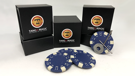 Magnetic Poker Chip Set / マグネティックポーカーチップ（青：レギュラー３枚付）【タンゴ社製】