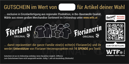 GUTSCHEIN im Wert von 20-250€ für "Florianer & Florianerin ORIGINAL" Produkte
