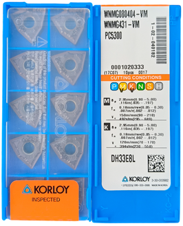 INSERTO WNMG 431VM PC5300 KORLOY