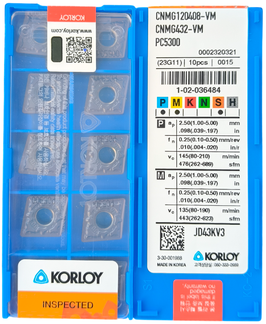 INSERTO CNMG 432VM PC5300 KORLOY