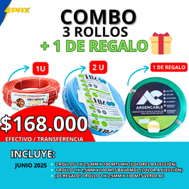 COMBO 3 ROLLOS + 1 DE REGALO