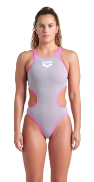Arena Badeanzug ONE BIGLOGO ONE PIECE Sea Foam - Fluo-pink (Women)
