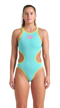 Arena Badeanzug ONE BIGLOGO ONE PIECE Water/Soft Green (Women)