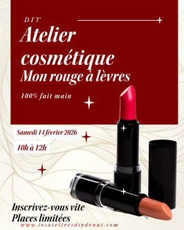 Atelier DIY Cosmétique – Crée ton rouge à lèvres sur mesure