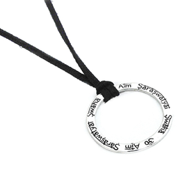 Saraswati Mantra Kette - 925 Silber - Ø von 2,5 cm