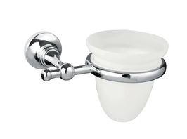 Nostalgie Wand-Glashalter/-Zahnputzbecher BOROMES mit Swarovski Elements Kristall (satiniertes Glas)