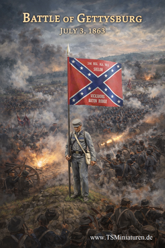 70mm American Civil War Flagbearer #01 (3D Druck)