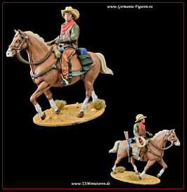 1x handpainted mounted Cowboy #02