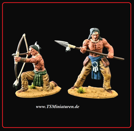 2x handpainted Sioux Warrior #01