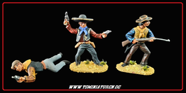 3x handpainted Cowboys #04