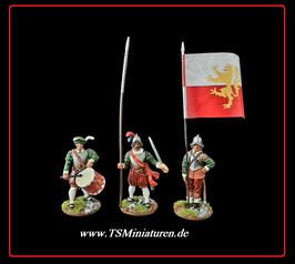 Painted 1:32 TYW Imperial Saxony Infantry #01