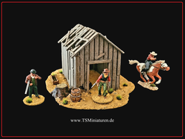 40mm Wild West Gebäude / Scheune #01 (3D Print)