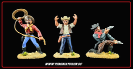 3x handpainted Cowboys #01