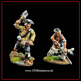 2x 1:32 Mohawk Indianer #01