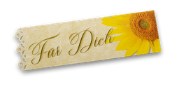 Geschenkkarte schmal mit dekorative Lochung "Für Dich"