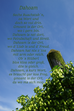 "Dahoam" Säule hochf.