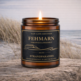 Duftkerze „Fehmarn – Van Life Edition“ Duft Strandparadies