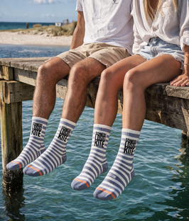 Schwerelosigkite Socks Stripes Dusty-Blue