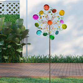 Stilvolles Windspiel Rainbow Kinetic Spinner aus Metall