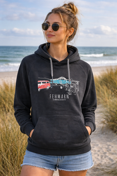 Schwerelosigkite UNISEX Hoodie Strandgruppe FEHMARN schwarz