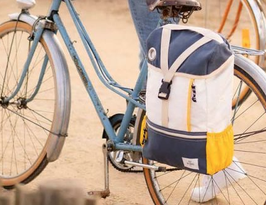 727 Fahrradtasche Rucksack Biky marineblau/gelb