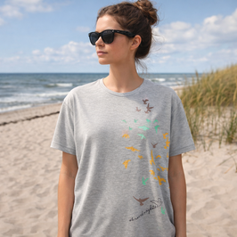Schwerelosigkite Unisex Shirt Wind grau