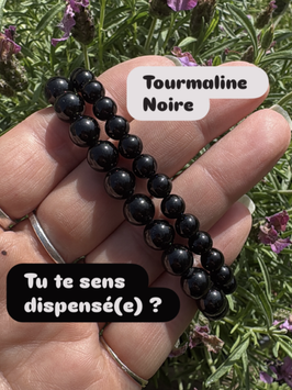 Bracelet en Tourmaline Noire