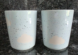 Milchbecher Set mit Wolkenmotiv