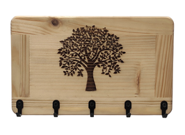 Schlüsselhalter Baum des Lebens – Landhausstil Holzbrett