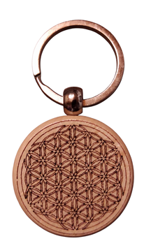 Schlüsselanhänger Blume des Lebens – Holz Accessoire