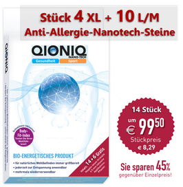QIONIQ Anti-Allergie-Set + 6 Steine GRATIS!