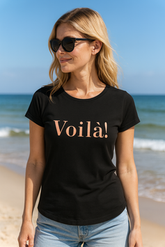 Shirt schwarz, voila! rosé gold