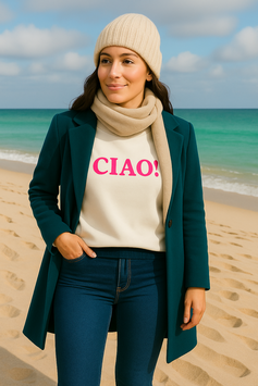 Pulli off white, CIAO neon pink
