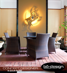 APPLIQUE MURALE DESIGNER / MODELE CHEVAL CAVALLINO MIROIR